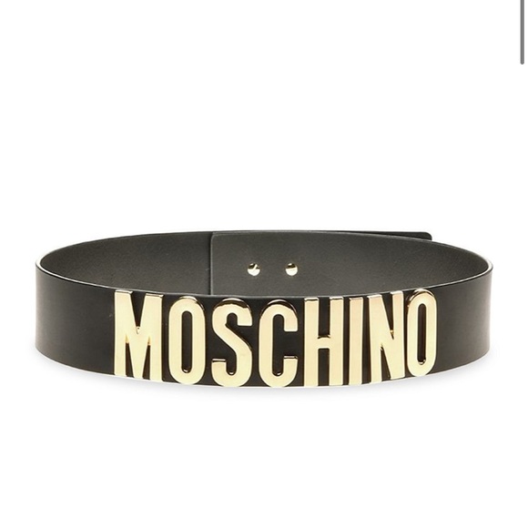 Moschino Accessories - NWT Moschino authentic Logo Leather Waist Belt